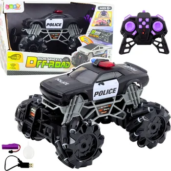 RC model LEAN Toys RC policejní terénní auto se světly a kouřovým efektem 1:16