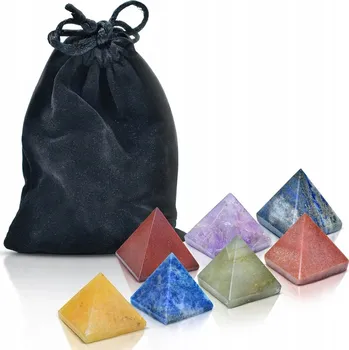 Sada čakrových kamenů Pyramidy Přírodní kámen Sedm čaker