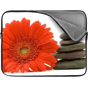 pouzdro na notebook Sablio Obal na notebook Gerbera s kameny - 17"