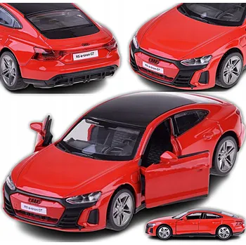 autíčko AUTO MODEL SBĚRATELSKÝ AUDI RS E-TRON GT 1:36 KOVOVÝ ČERVENÝ