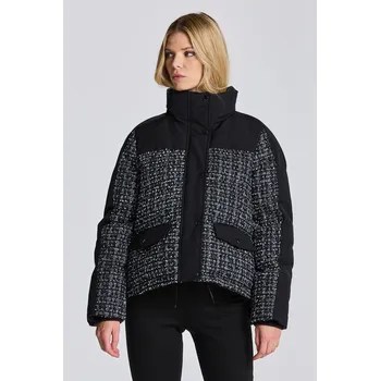 Dámská bunda BUNDA GANT D1. TWEED DOWN JACKET EBONY BLACK