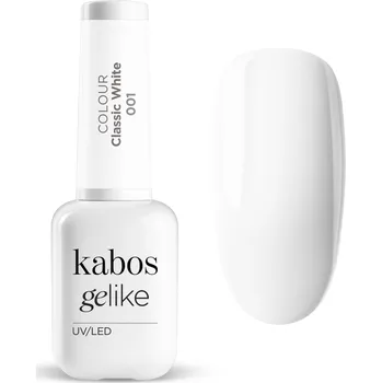 Lak na nehty Kabos Hybridní lak na nehty bílý, barevný Classic White 8 ml