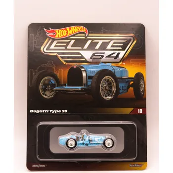 autíčko Hot Wheels Premium Elite 64 Bugatti Type 59 modré