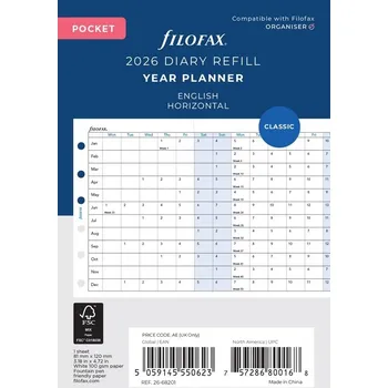 Kalendář Plán. kalendář 2026 kapesní, horizontál, aj