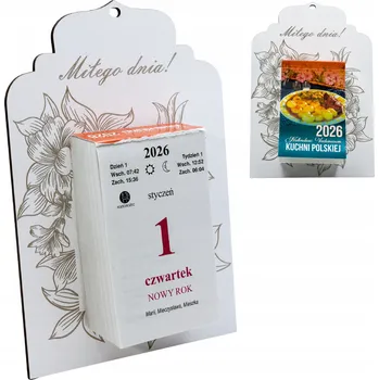 Kalendář Kalendář 2026 Stolní Kuchyně Polska Trhací Blok Nástěnný Podložka