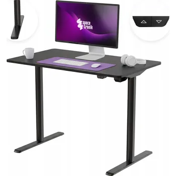 Obdélníkový psací stůl Spacetronik 120 x 60 x 117,5 cm černý