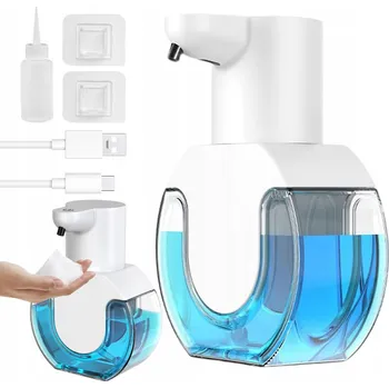 Bezkontaktní nástěnný dávkovač mýdla 420 ml bílý, průhledný