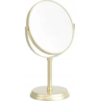 Kosmetické zrcátko KOSMETICKÉ ZRCÁTKO NA MAKE-UP STOLNÍ 5x ZVĚTŠENÍ ZLATÉ