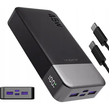 Powerbanka JUOVI Power Bank 20000mAh 45W Rychlé Nabíjení 4 Porty LED