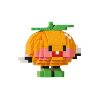 ostatní stavebnice Stavebnice pomerančová postavička 6,08 × 7,2 × 4,8 cm 367 ks Kreativní mini stavebnice pro děti i dospělé Roztomilý model pomeranče z drobných dílků