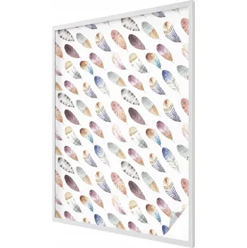 Okenní dekorace Dekorativní mléčná okenní Fólie s motivem pírka v boho stylu, 100x146 cm