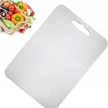 Kuchyňské prkénko PRKÉNKO NA KRÁJENÍ Z NEREZOVÉ OCELI OBOUSTRANNÉ 34 x 23 CM ZDRAVÉ