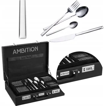 Příbor SADA PŘÍBORŮ V KUFRÍKU PRO 12 OSOB, 72 DÍLŮ – PŘÍBORY AMBITION