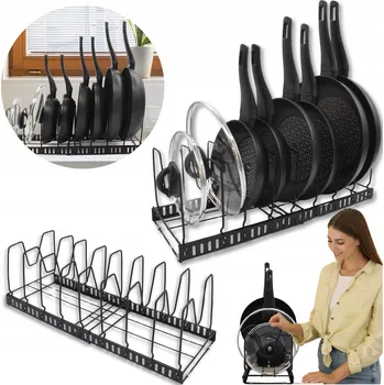 STOJAN NA POKLIČKY, PÁNVE, TALÍŘE, ORGANIZÉR, KUCHYŇSKÝ REGÁL DO SKŘÍŇKY