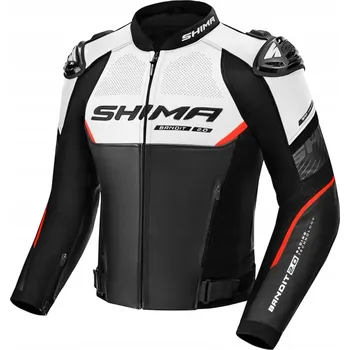 Moto oblečení Motocyklová bunda Shima Bandit vel. 50 černá a bílá