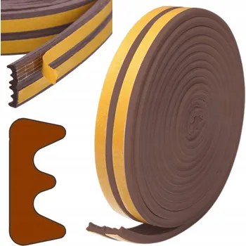 Těsnění do okna a dveří Těsnění Goldflex 4 mm x 0,9 cm x 9 cm hnědé
