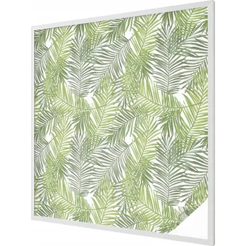 Okenní dekorace Samolepicí mléčná okenní Fólie dekorativní rostlinná dýha 100x100