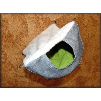 pelíšek pro malé zvíře HAMAKODOMEK melír + stříbrná