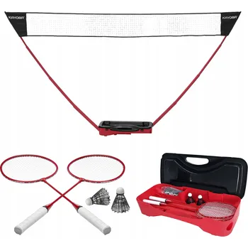 Badminton BADMINTON: obal na raketu, síť, sada míčků