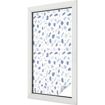 Okenní dekorace Samolepicí okenní Fólie Vitrážová mléčně modrá 50x100