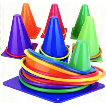 Vrták Venkovní hra házení kruhů pro děti i rodiče, průměr 23 cm, s logem (vědro)