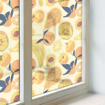 Okenní fólie Fólie na okna - Mléčná fólie na sklo, okno, balkon - šťavnaté ovoce 200x146 cm