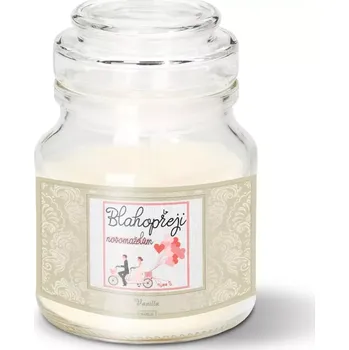 Svíčka Sablio Svíčka Blahopřeji novomanželům - 120 g