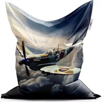 Sedací pytel Sablio Sedací vak Stíhačka Spitfire - 150x100 cm