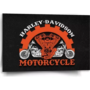 Obraz Sablio Obraz Harley-Davidson motor Černé pozadí - 60x40 cm