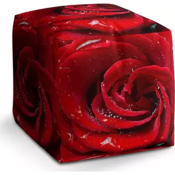 Taburet Sablio Taburet Cube Růže: 40x40x40 cm