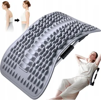 Masážní přístroj POMŮCKA PRO PROTAHOVÁNÍ ZAD MASÁŽNÍ PŘÍSTROJ DESKA NA PÁTEŘ ŠEDÁ