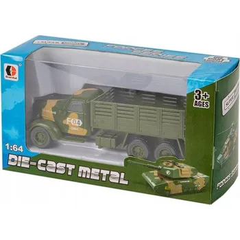 autíčko NÁKLADNÍ AUTO VOJENSKÉ VOZIDLO 3+ 1:64 ARMÁDA