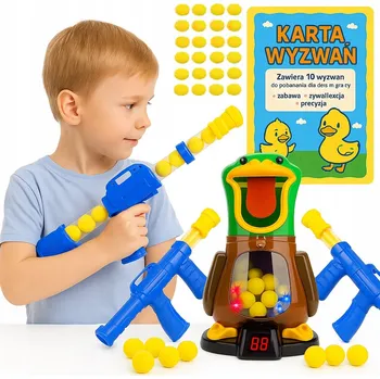Obraz DOVEDNOSTNÍ HRA XXL HLADOVÁ KACHNA STŘELBA NA TERČ 2 PISTOLE+
