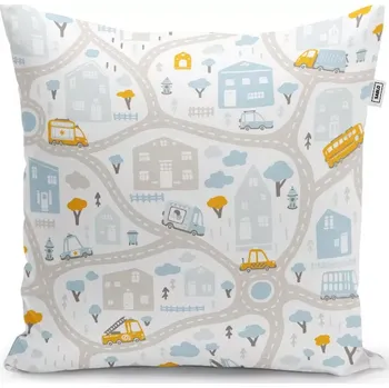 Polštář Sablio Polštář Cestičky s dopravou - 50x50 cm