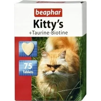 Krmivo pro kočku BEAPHAR Kitty'S tablety pro kočky s taurinem a biotinem 75 ks