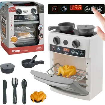 Dětská kuchyňka Dětská Kuchyňka Trouba Sporák Hračka Domácí Spotřebiče Světla Zvuky + Příslušenství