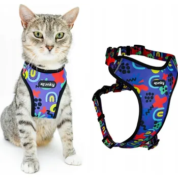 Postroj pro psa Postroj typu guard comfort Neon Bone | 4Funky | Nastavitelný pro malého psa S