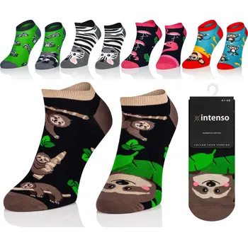 Pánská móda BAREVNÉ KOTNÍKOVÉ PONOŽKY INTENSO NESPOJENÉ PONOŽKY MÝVAL 44-46