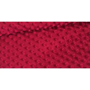 LÁTKA POLAR MINKY S VROUBKY / TEČKAMI BORDO