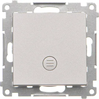 vypínač Vypínač střídavý, bez piktogramu, s orientačním LED podsvětlením, řazení 6So,, Simon 55 TW6L.01/X/143, hliníková