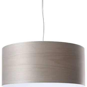 LZF LamPS LZF LED závěsné světlo Gea, šedé, Ø 42 cm, dřevo - Ø baldachýn 8 cm šedá, nikl LED 23 W celkem - Doprava zdarma
