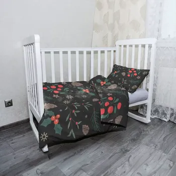 Povlečení Sablio Dětské povlečení do postýlky Sváteční les - 120x90 / 40x60