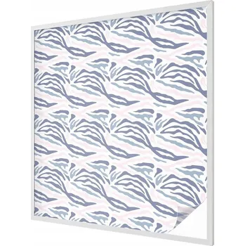 Okenní dekorace Fólie Vitrážová fólie Samolepicí Mléčná na okno Zebrový vzor 100x100