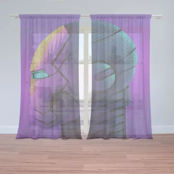 Záclona Sablio Záclony Iron Man Helma na fialové: 2ks 150x250cm