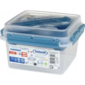 Svačinový box Sada nádob na svačinu Tontarelli 2,25 l modrá