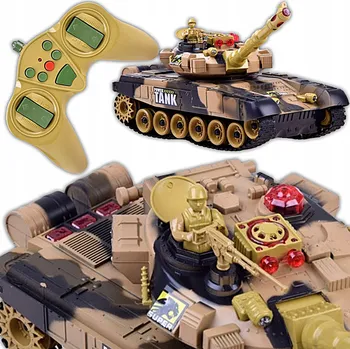 autíčko DÁLKOVĚ OVLÁDANÝ TANK SE ZVUKOVÝMI EFEKTY A STŘELBOU 2.4GHz