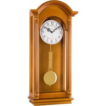 Hodiny DŘEVĚNÉ NÁSTĚNNÉ HODINY S MELODIÍ JVD Č.20123.11 ŘÍZENÉ RÁDIOVÝM SIGNÁLEM DCF77