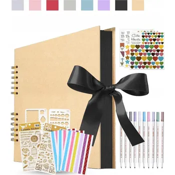 Fotoalbum FOTOALBUM SAMOLEPICÍ DÁREK K VÁNOCŮM VELKÝ DIY 28,5 x 21 cm hnědé 80