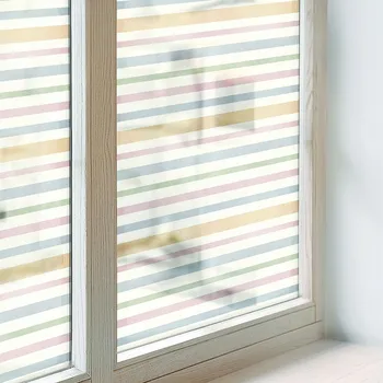 Polep vozidla Samolepicí Mléčná fólie na okno se vzorem geometrických pruhů 100x116 cm