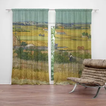 Závěs Sablio Závěs Sklizeň - Vincent van Gogh: 2ks 140x250cm